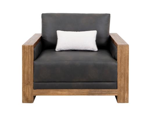 Wooden Frame & Base, Armchair - view 2