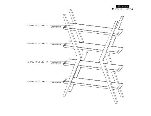 4 Shelves, X-Shaped &Eacute;tag&egrave;re Bo - view 7
