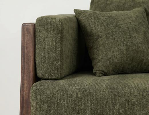 Wooden Frame, Upholstered Sofa - view 3