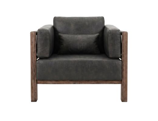 Wooden Frame & Base, Armchair - view 2