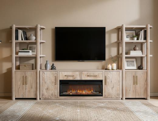 White Balam, 80" TV Stand w/El - view 6