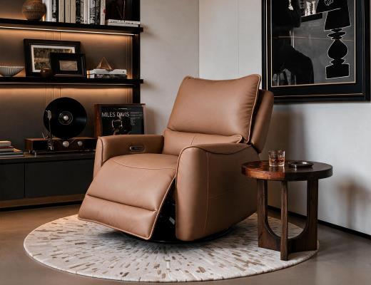 Dual Power Recliner Chair with - view 3
