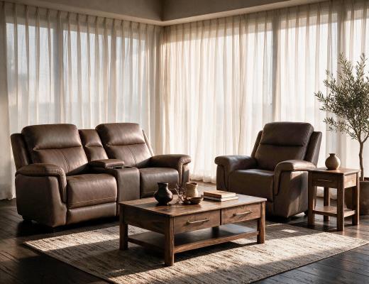 Dual Power Recliner Loveseat w - view 3