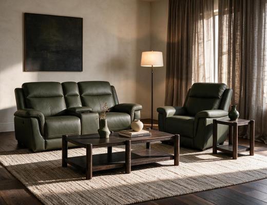 Dual Power Recliner Loveseat w - view 3
