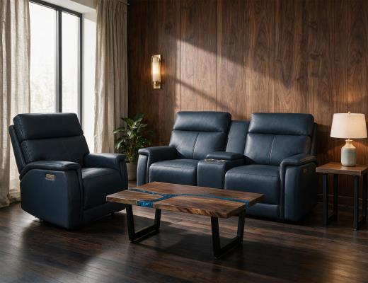 Dual Power Recliner Loveseat w - view 3