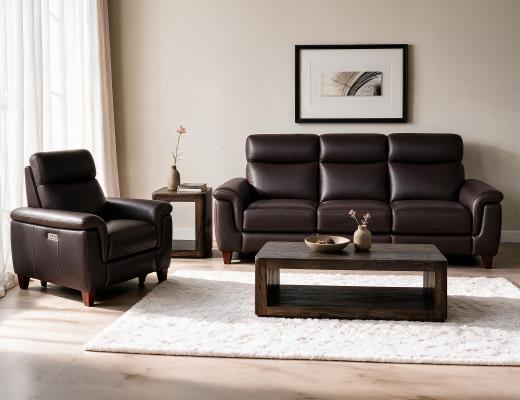 Dual Power Recliner Sofa with - view 3