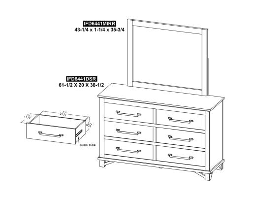 6 Drawer Dresser - view 11