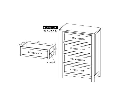 4 Drawer, Chest - view 6