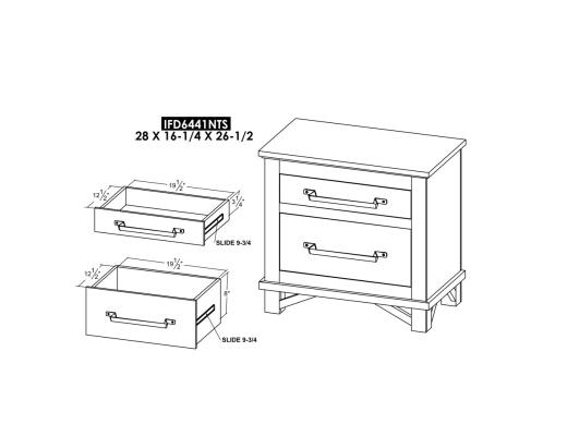 2 Drawer Nightstand - view 8