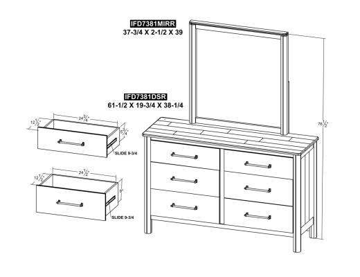 6 Drawer Dresser - view 8