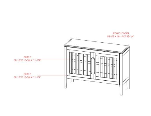 2 Door, 1 Shelf, Cosole - view 10