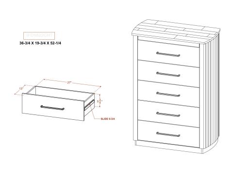 5 Drawer Chest - view 7