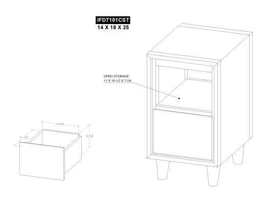 1 Drawer , Chairside Table - view 8
