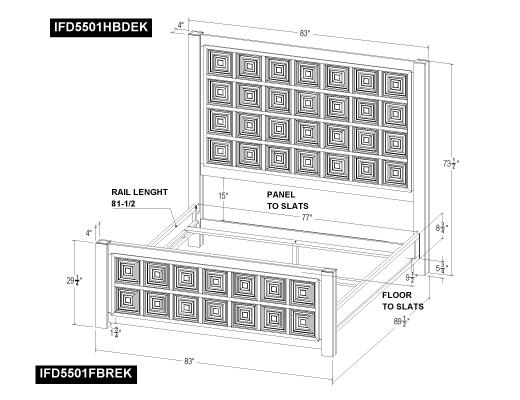 6/6 Eastern King Headboard - view 7