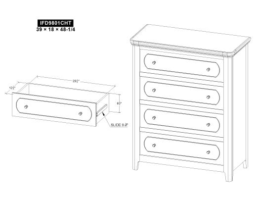 4 Drawer , Chest - view 8