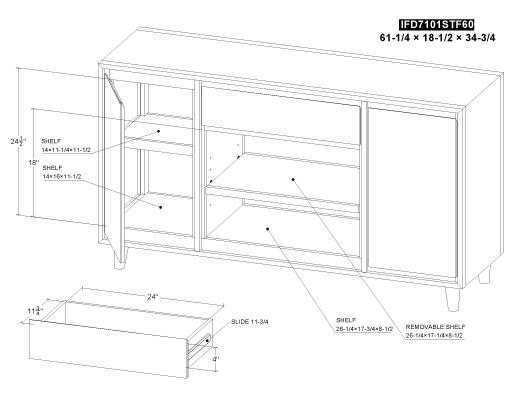 1 Drawer & 2 Door , TV Stand f - view 11