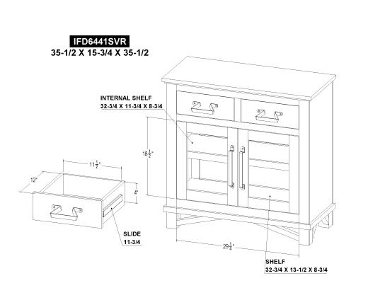 2 Drawer 2 Doors Server - view 7