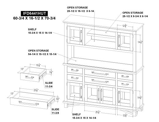 6 Drawer, 6 Doors Buffet & Hut - view 5