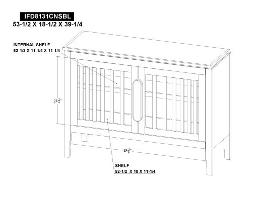 2 Door, 1 Shelf, Cosole - view 10