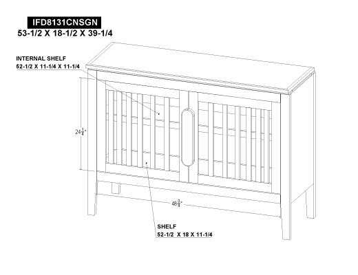 2 Door, 1 Shelf, Cosole - view 10