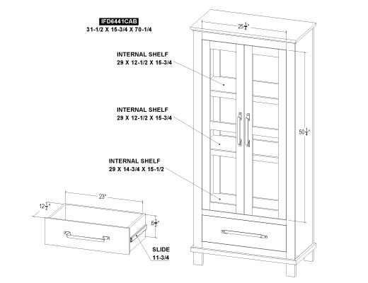 1 Drawer, 2 Doors Cabinet - view 9