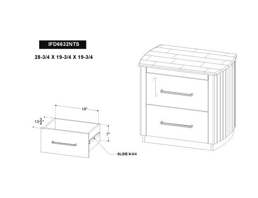 2 Drawer Nightstand - view 8