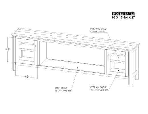 2 Door Fireplace TV Stand - view 9