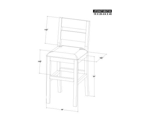 Wooden barstool - view 5