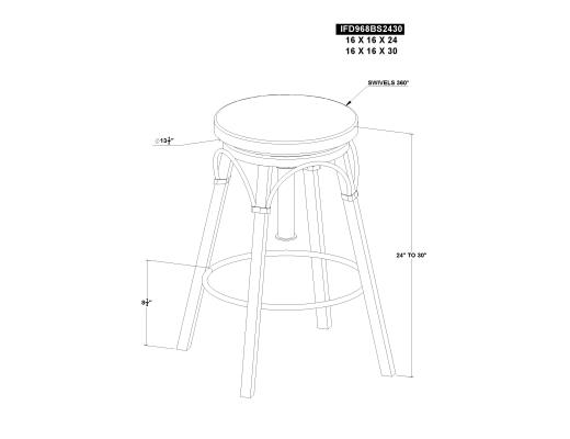 Barstool with variable height - view 7