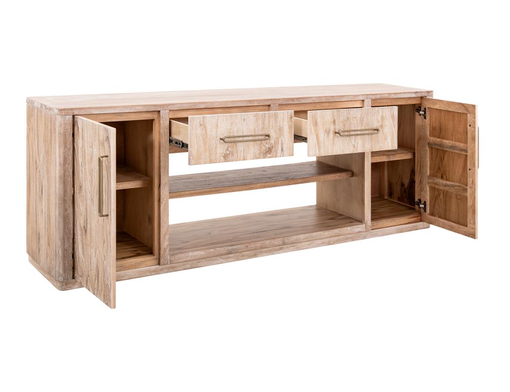 White Balam, 80" TV Stand w/El - IFD4321STNFP80