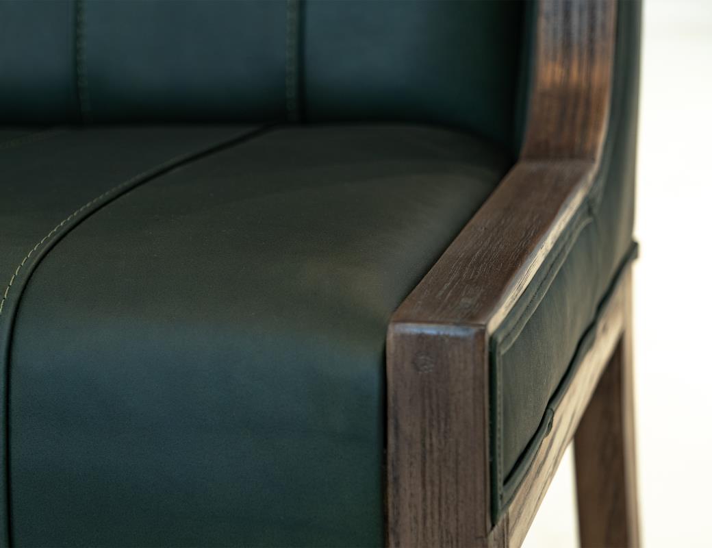 Upholstered Chair (100% Leathe - IFD4222CHU