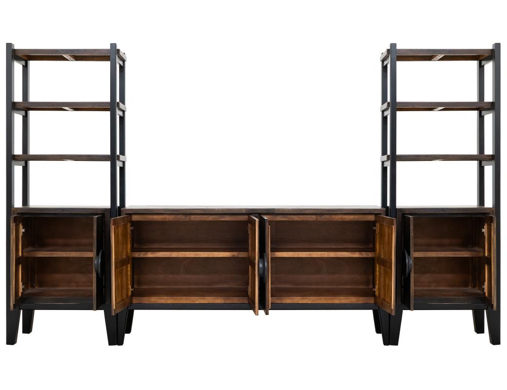 2 Door, 3 Shelves, Bookcase - IFD1183BKS