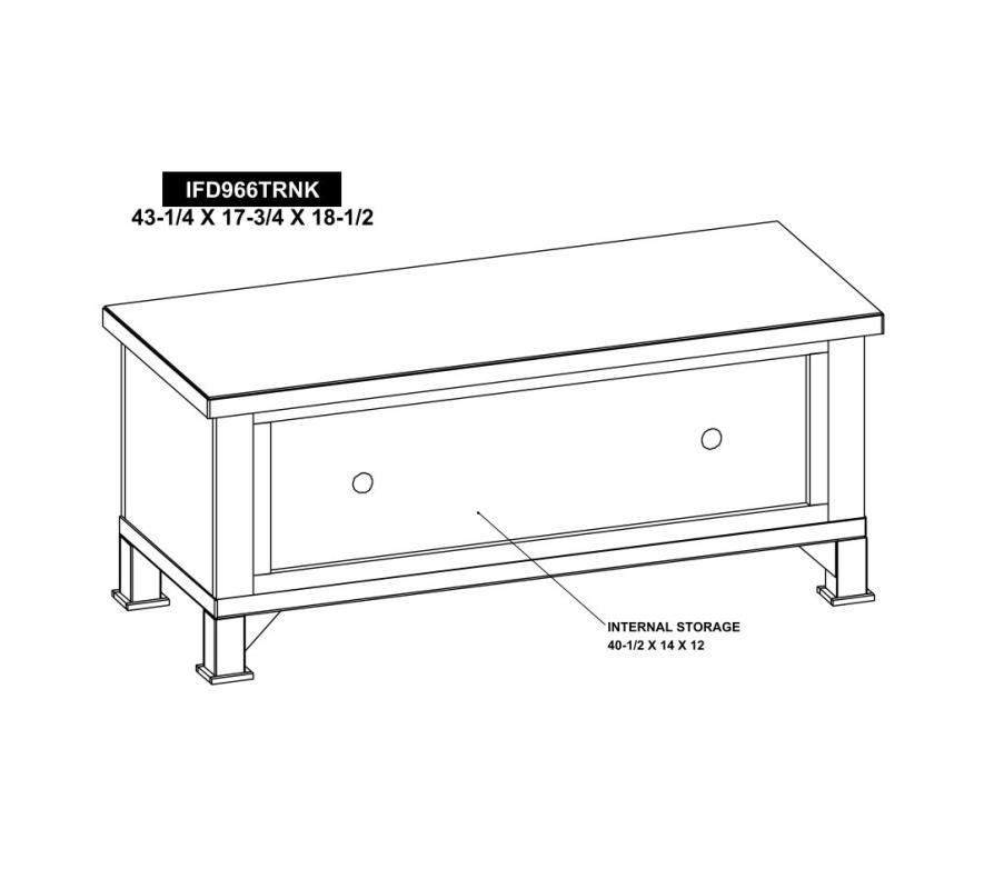 Bedroom Storage Trunk - IFD966TRNK