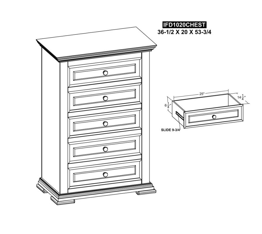 5 Drawer Chest - IFD1022CHEST