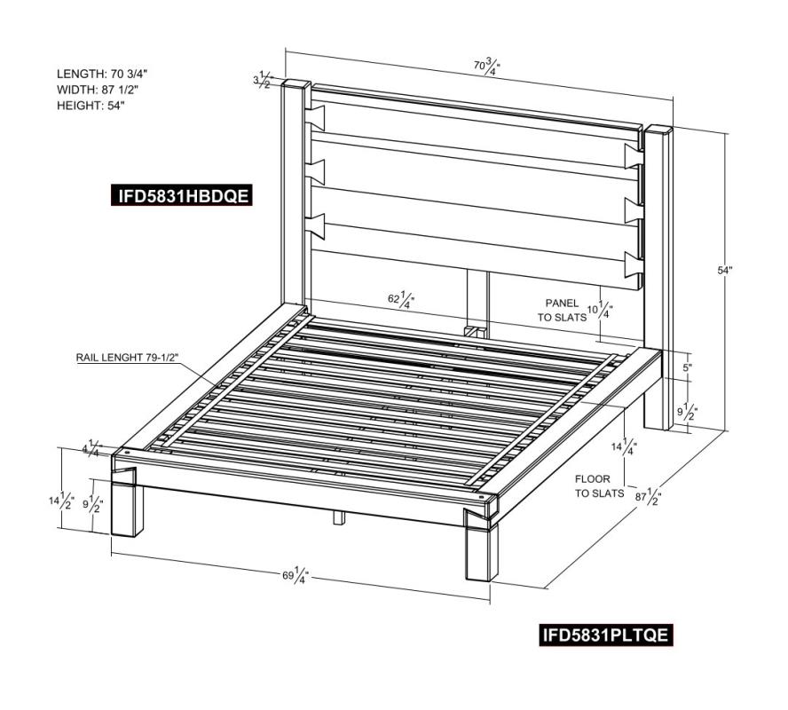 5/0 Queen Headboard - IFD5831HBDQE