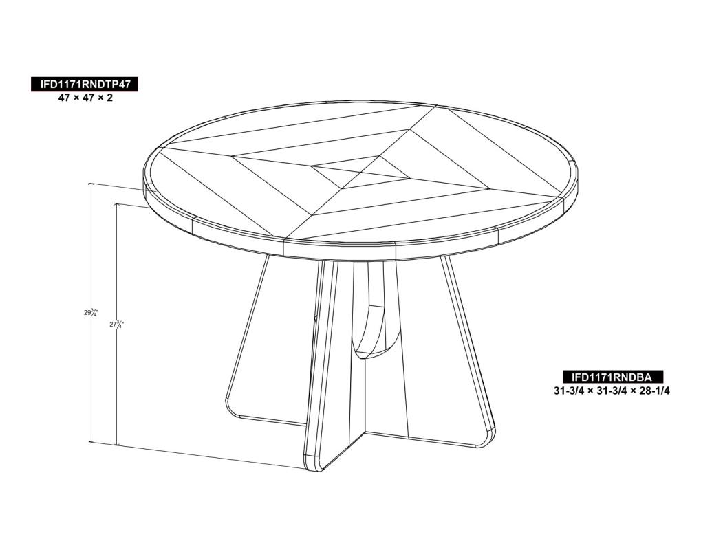 Round Table Top - IFD1171RNDTP47
