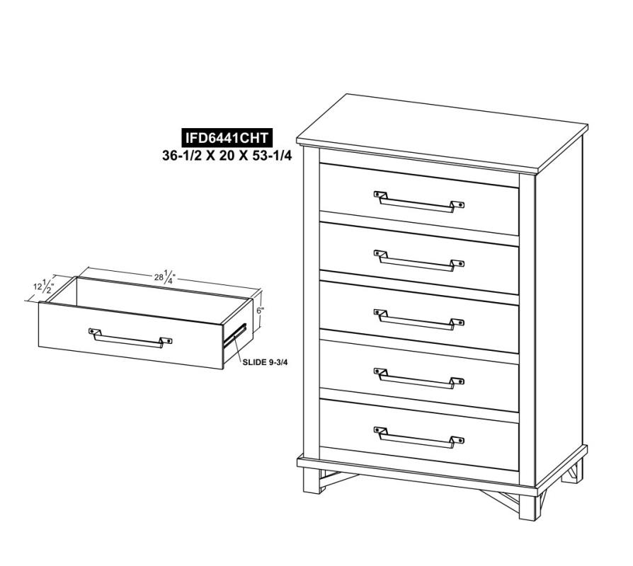 5 Drawer Chest - IFD6441CHT