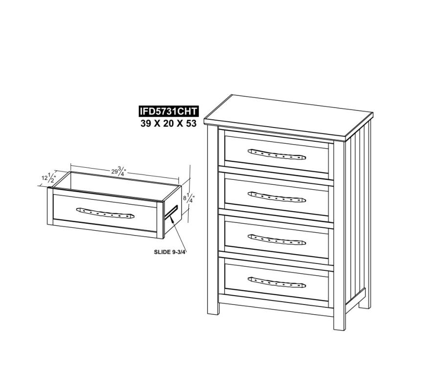 4 Drawer, Chest - IFD5731CHT