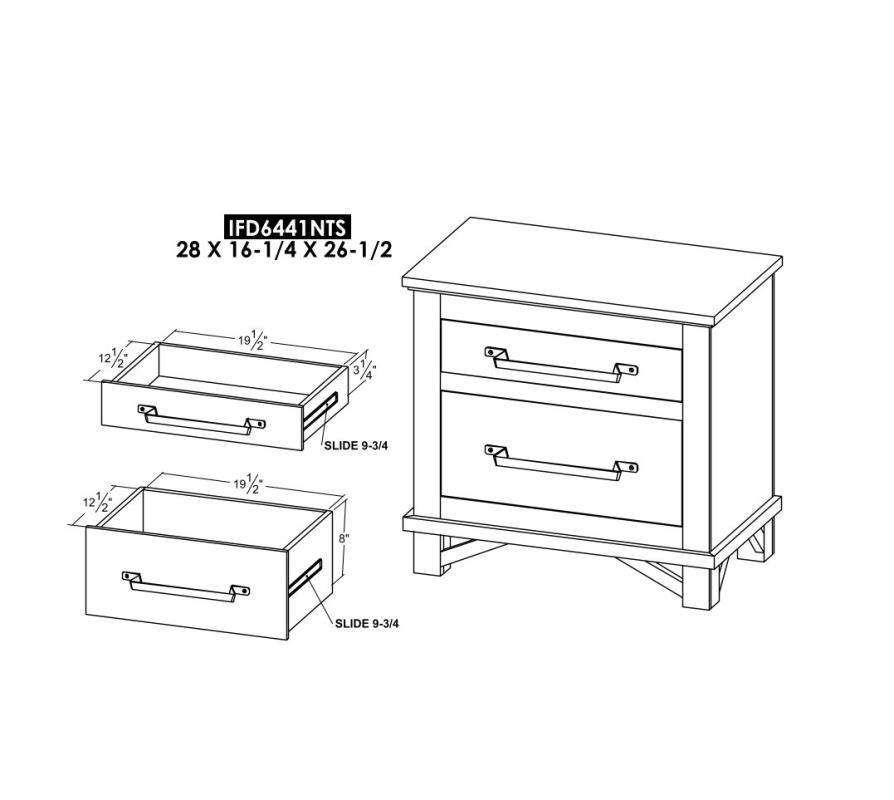 2 Drawer Nightstand - IFD6441NTS