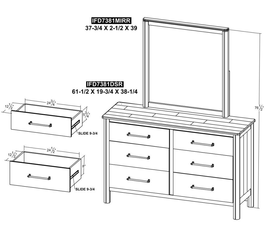 6 Drawer Dresser - IFD7381DSR