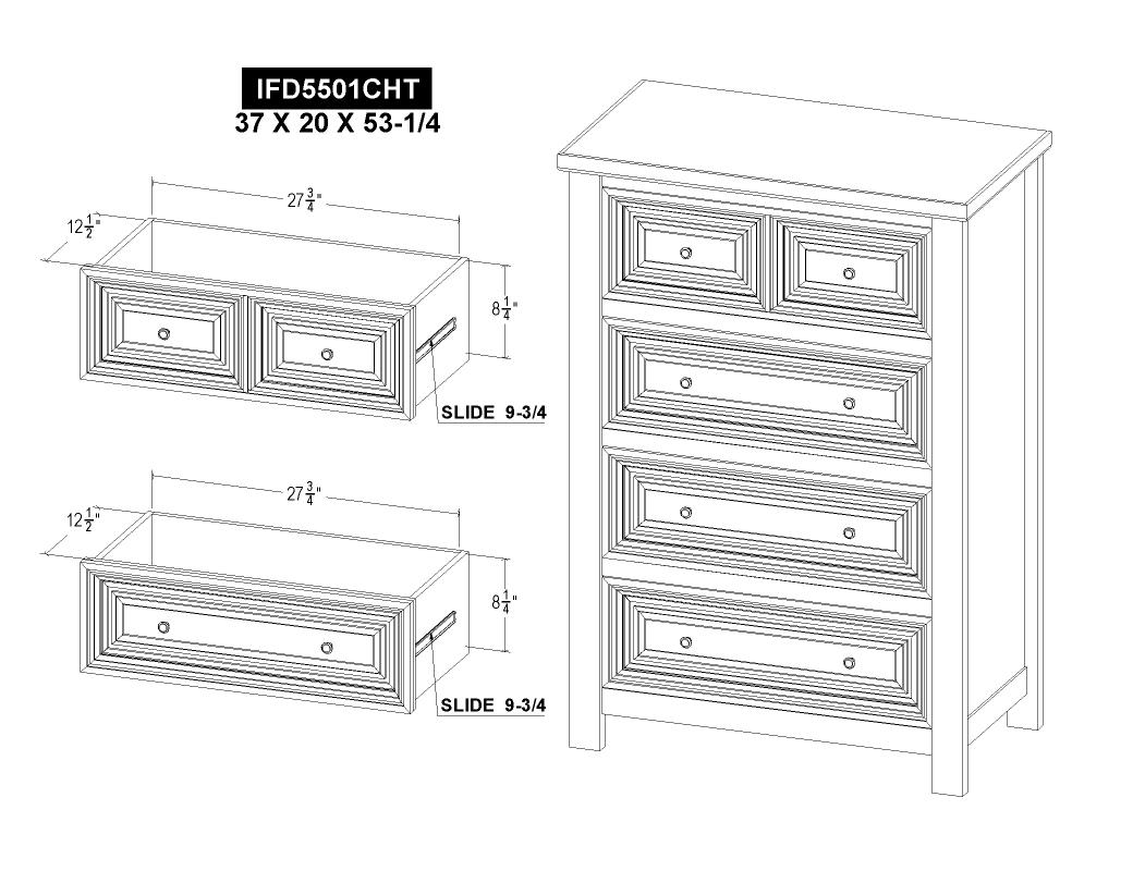 4 Drawer , Chest 4 - IFD5501CHT
