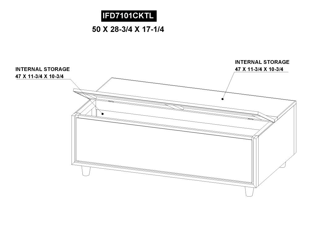 2 Door , Cocktail Table - IFD7101CKT