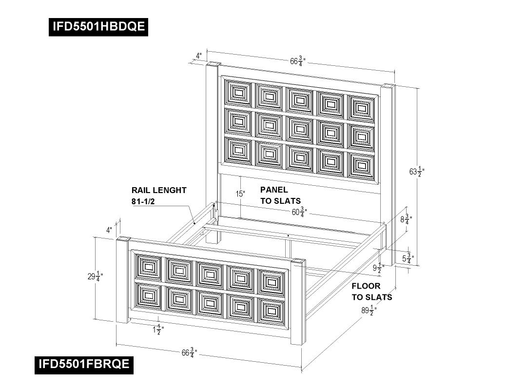 5/0 Queen Headboard - IFD5501HBDQE