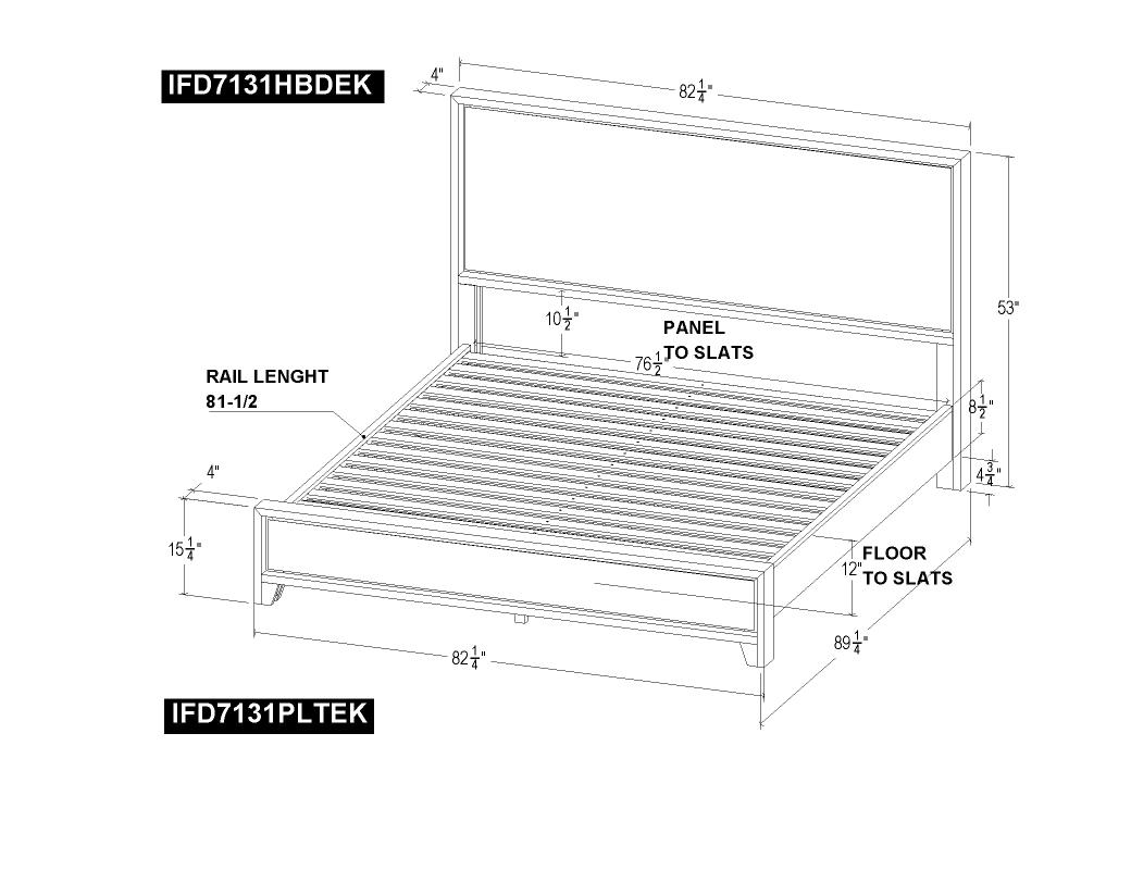 Savia Drift, Eastern King Bed - IFD7131BEDEK