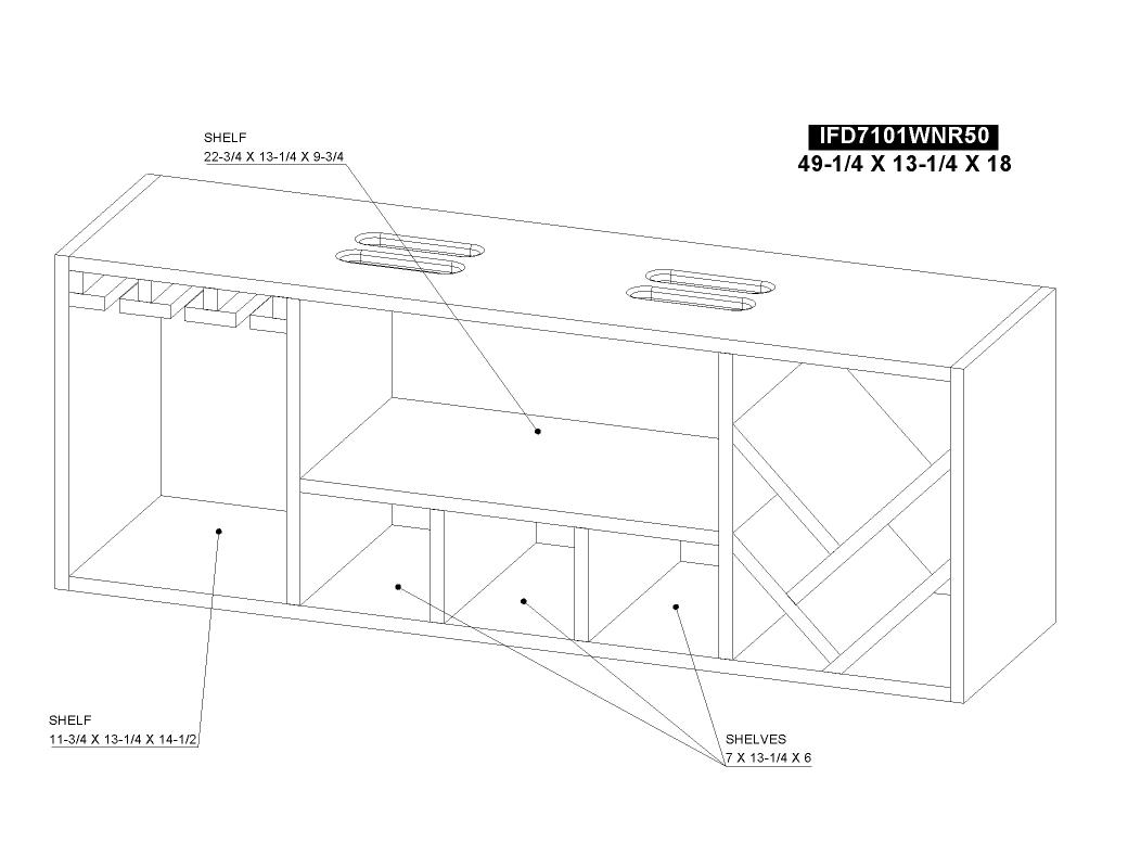 Savia Drift,  85" TV Stand wit - IFD7131STNWR85