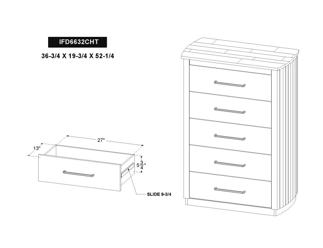 5 Drawer Chest - IFD6632CHT