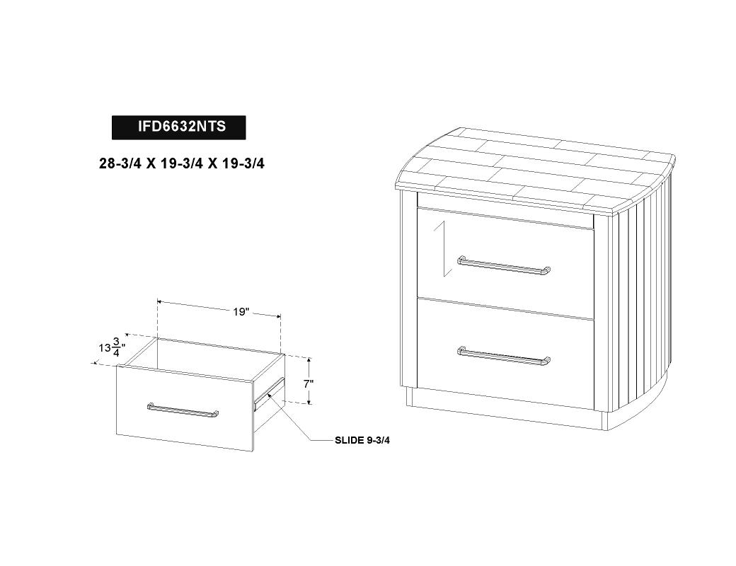 2 Drawer Nightstand - IFD6632NTS