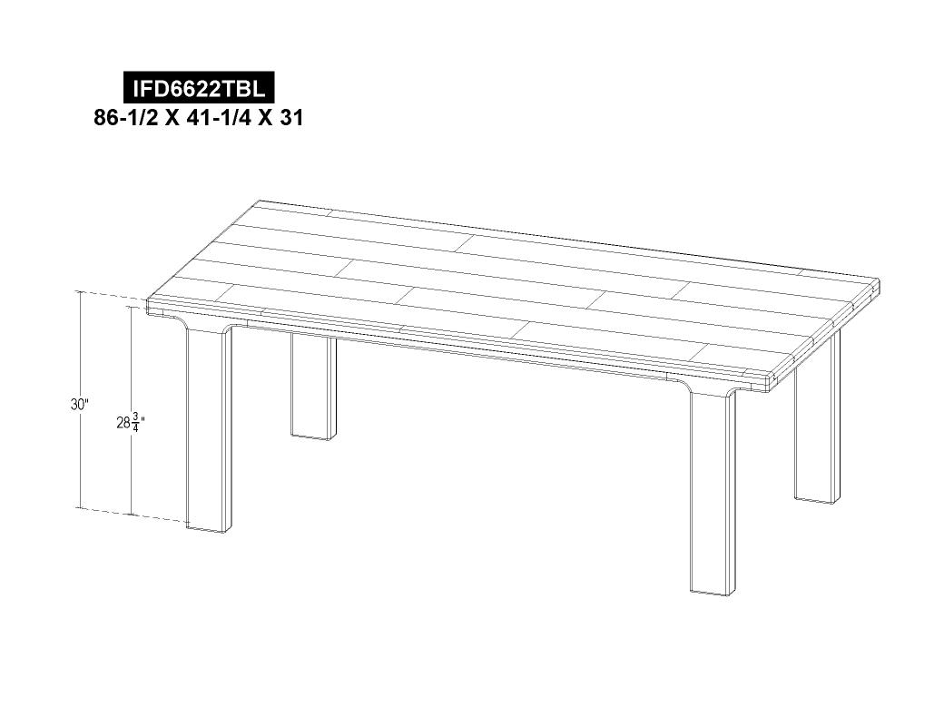 Wooden Table - IFD6622TBL
