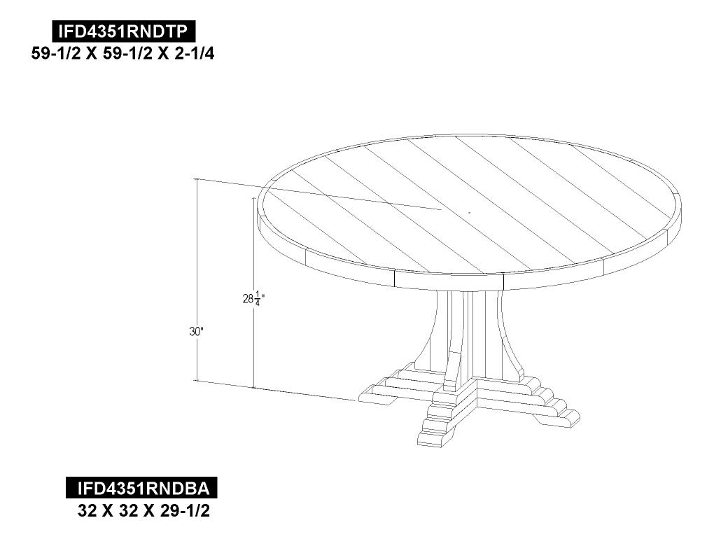 Round Table Base - IFD4351RNDBA