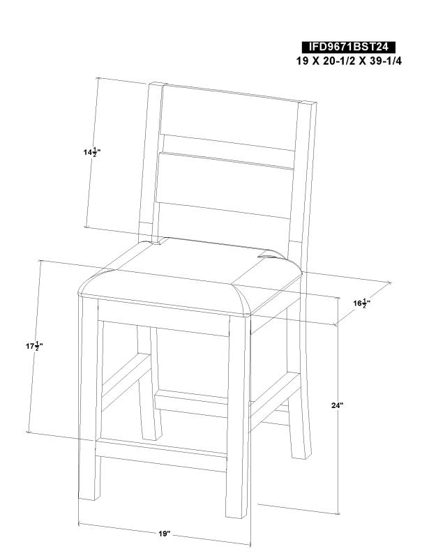 Barstool 24" - IFD9671BST24